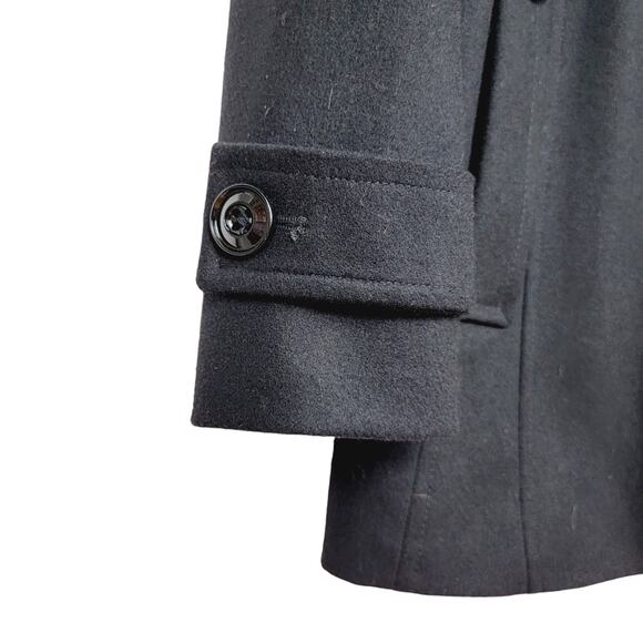 London Fog Black Pea Coat - Picture 4 of 5